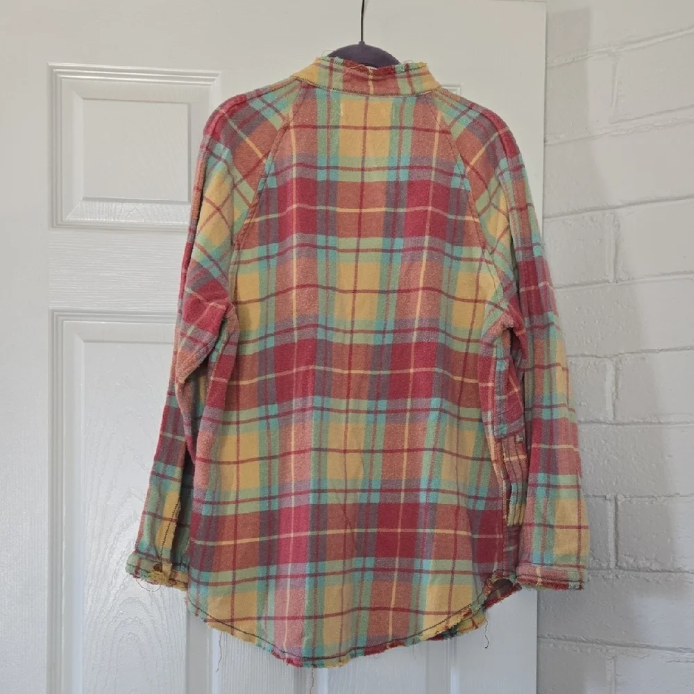We The Free Summer Daydream Plaid Buttondown Oversized Size XS - Picture 6 of 6